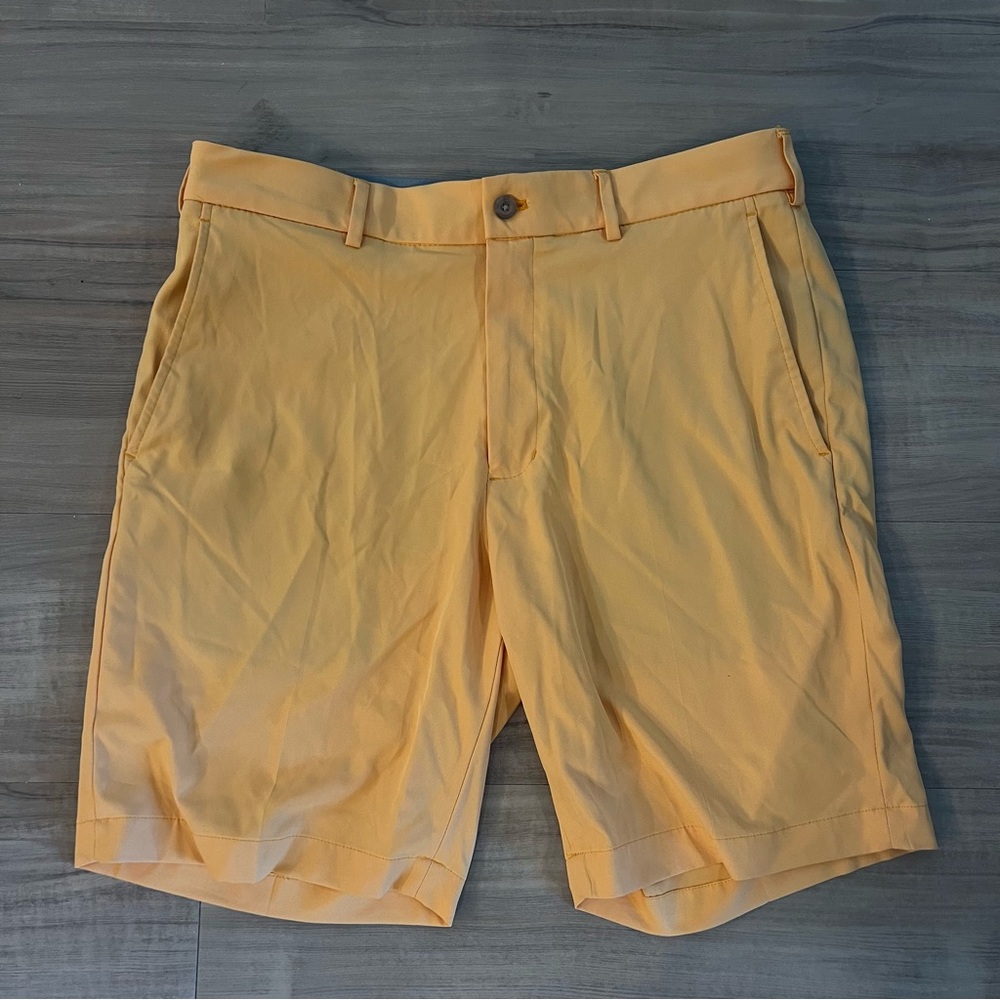 Men's Orange Golf Shorts